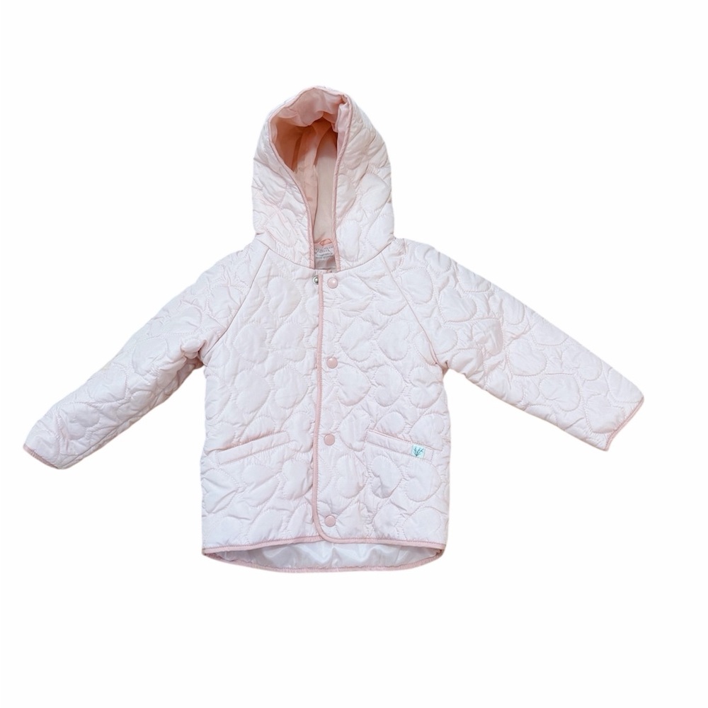 Pink Quilted Hooded Jacket